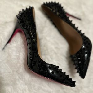 Pink Bottom Spiked Pumps